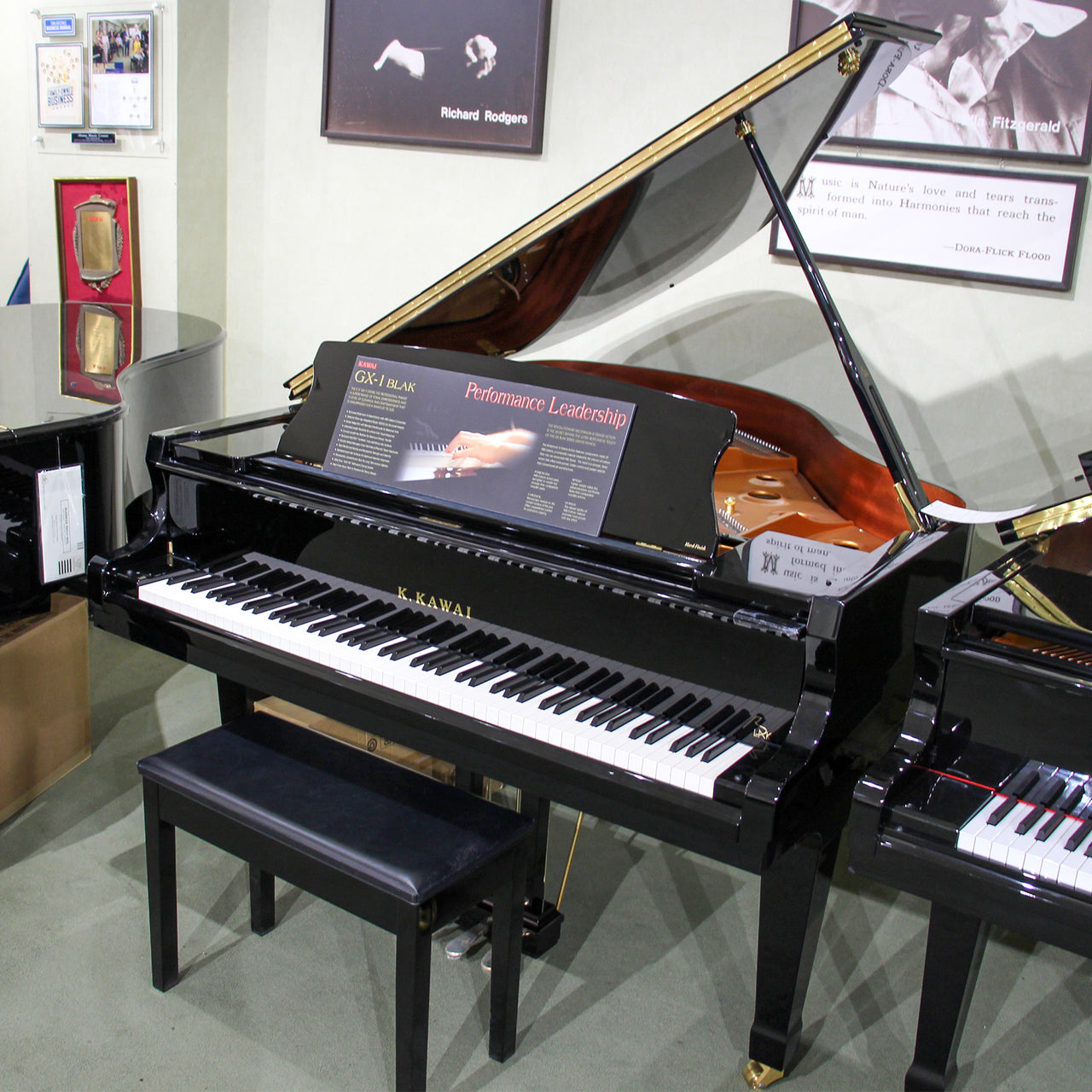 Kawai 5'5" GX-1 BLAK Series Classic Grand Piano | Polished Ebony | New