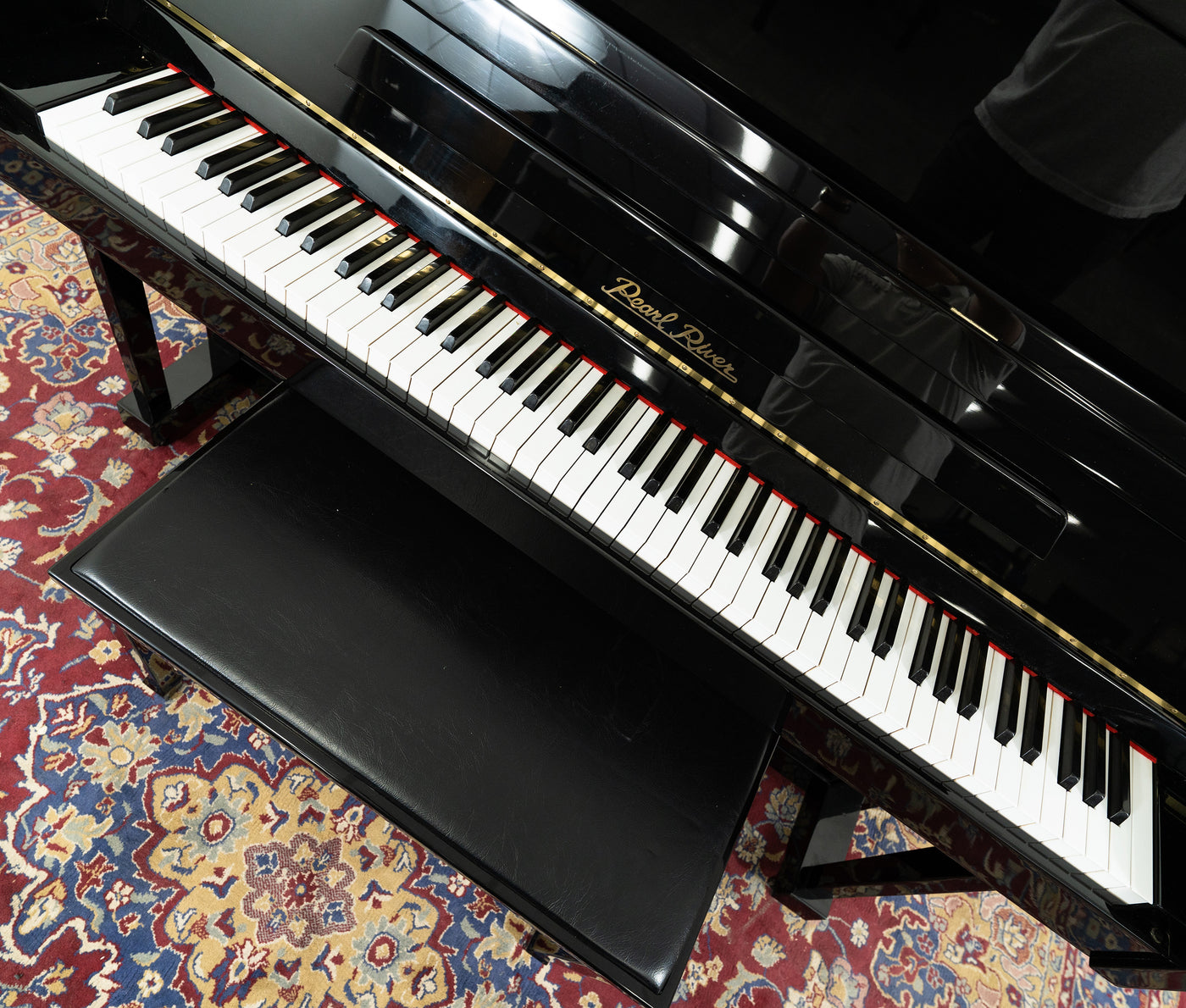 Pearl River 46" UP118M Upright Piano | Polished Ebony | SN: 308819 | Used