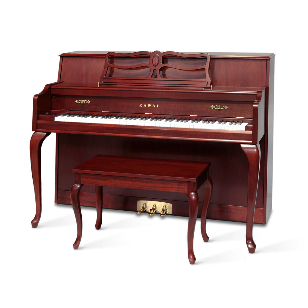Kawai 44.5" 607 Designer Console Piano | Queen Anne Classic Mahogany Finish | New