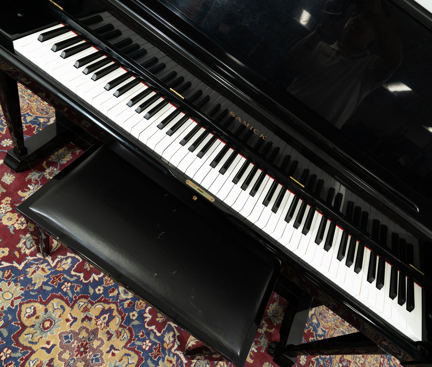 Samick 46" SU147 Upright Piano | Polished Ebony | SN: IPC00766 | Used