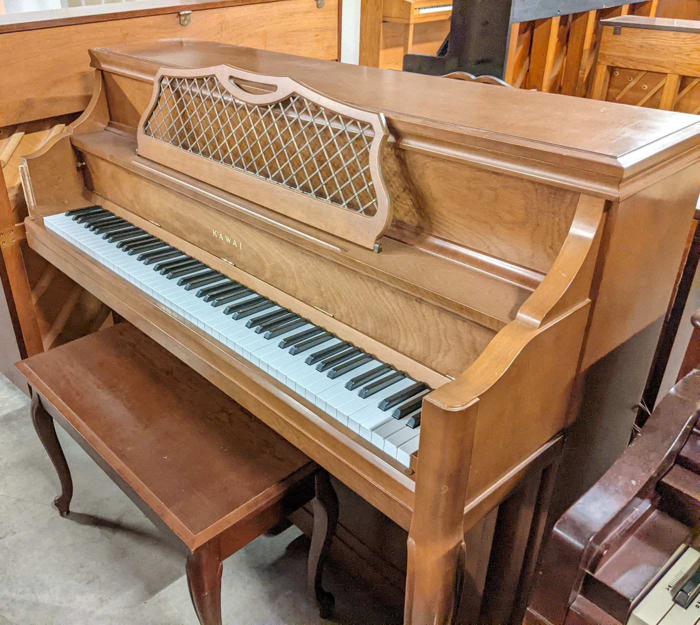 1978 Kawai 43.5" 801F Upright Piano | Satin Oak | SN: K1028505 | Used