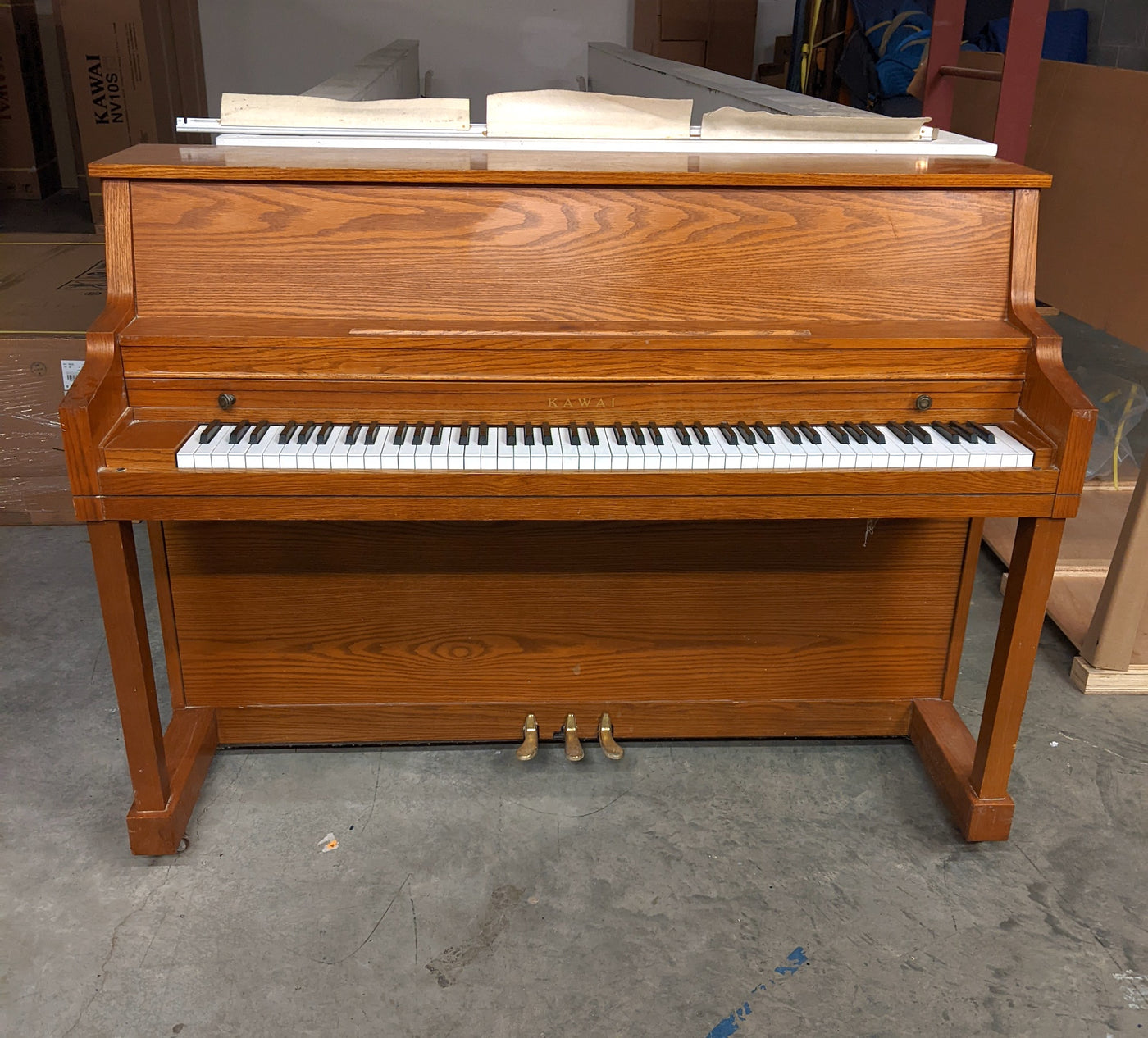 1992 Kawai 42" 502S Upright Piano | Satin Oak | SN: A36950 | Used