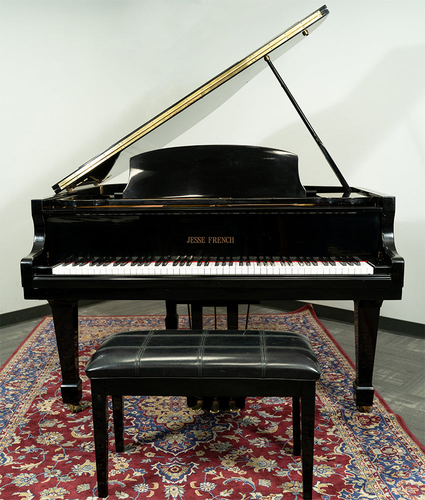 1985 Jesse French G-80A Baby Grand Piano | Polished Ebony | SN: 867058 | Used