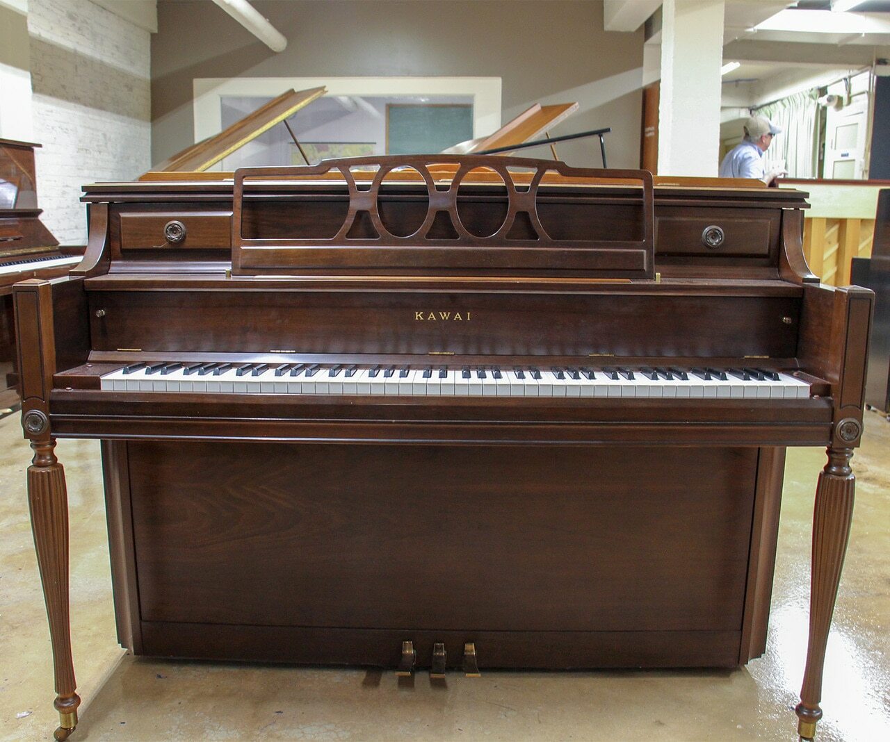 Upright Pin Kawai Cx4S Upright Piano In Walnut Cabinet – VLAICY