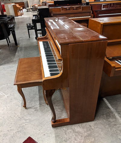 1966 Schimmel 42" Fortissimo 108 Upright Piano | Polished Walnut | SN: 98437 | Used