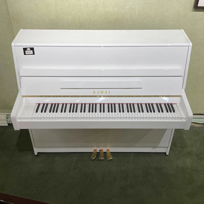 Kawai 43.3 K-15 Continental Upright Piano | Polished Snow White | New