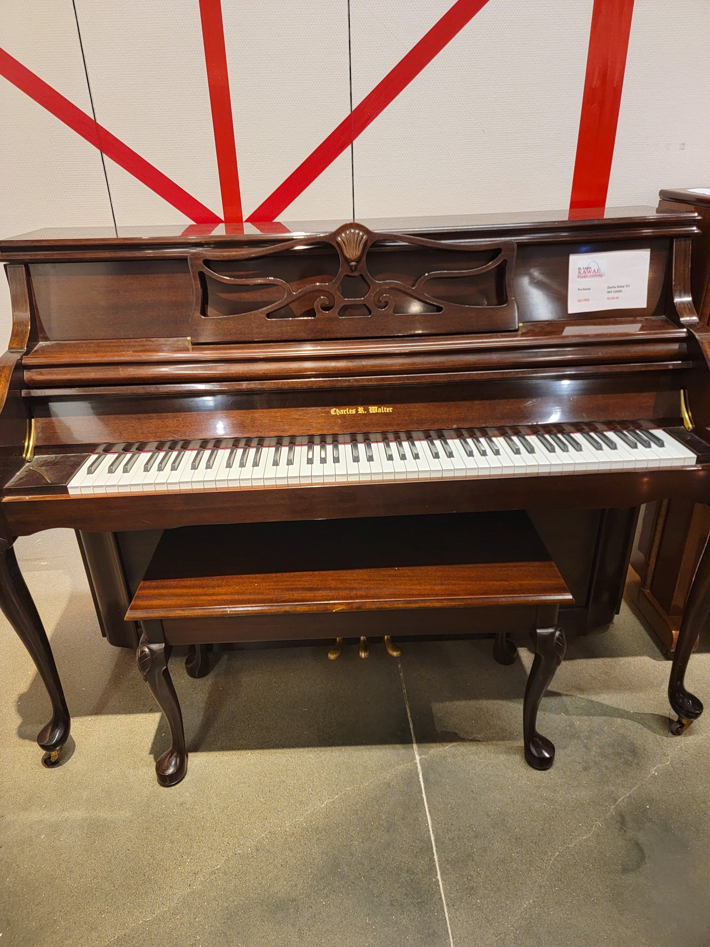 Charles R Walter Console Piano | Satin Walnut | Used