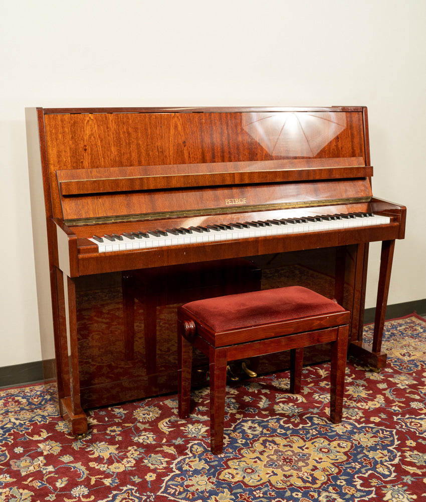 Petrof Upright Piano | Polished Walnut | SN: 543341