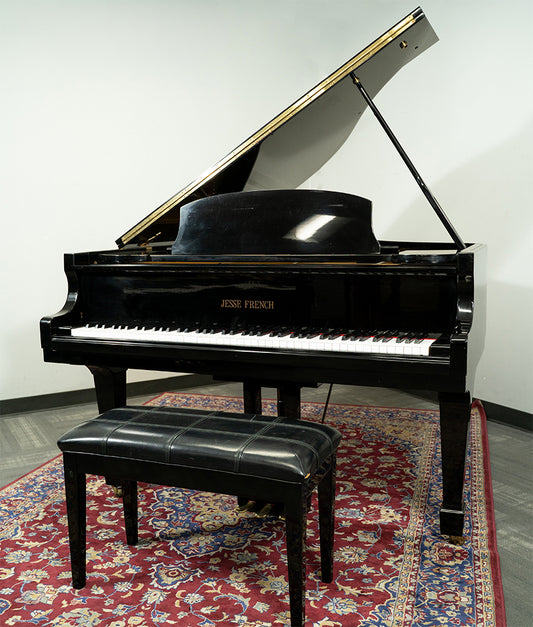 1985 Jesse French G-80A Baby Grand Piano | Polished Ebony | SN: 867058 | Used