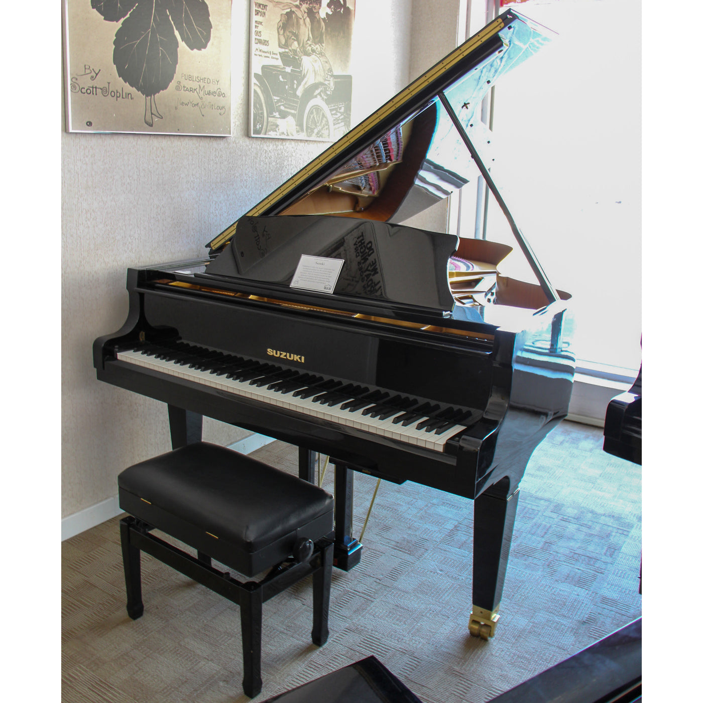 Suzuki Grand Piano | Polished Ebony | SN: 001703 | Used