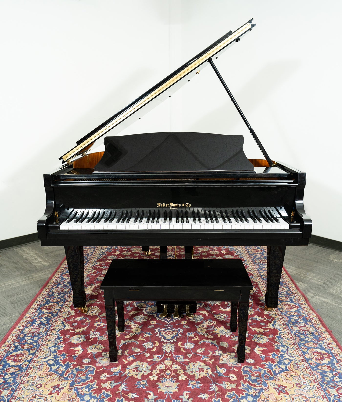 Hallet Davis & Co 5'3″ Classic Baby Grand Piano | Polished Ebony |SN: DG36219 | Used