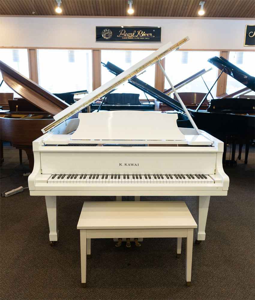 1985 Kawai KG2D Grand Piano | White | SN: 1276464 | Used