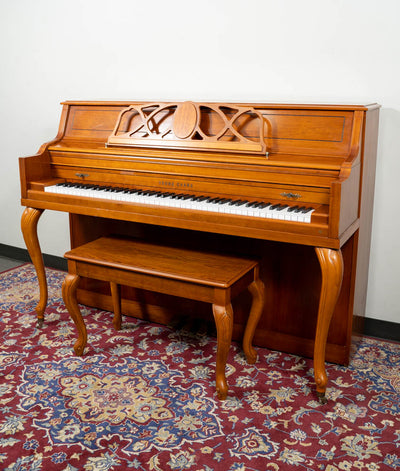 1989 Young Chang 42" F-108 Upright Piano | Satin Oak | Used