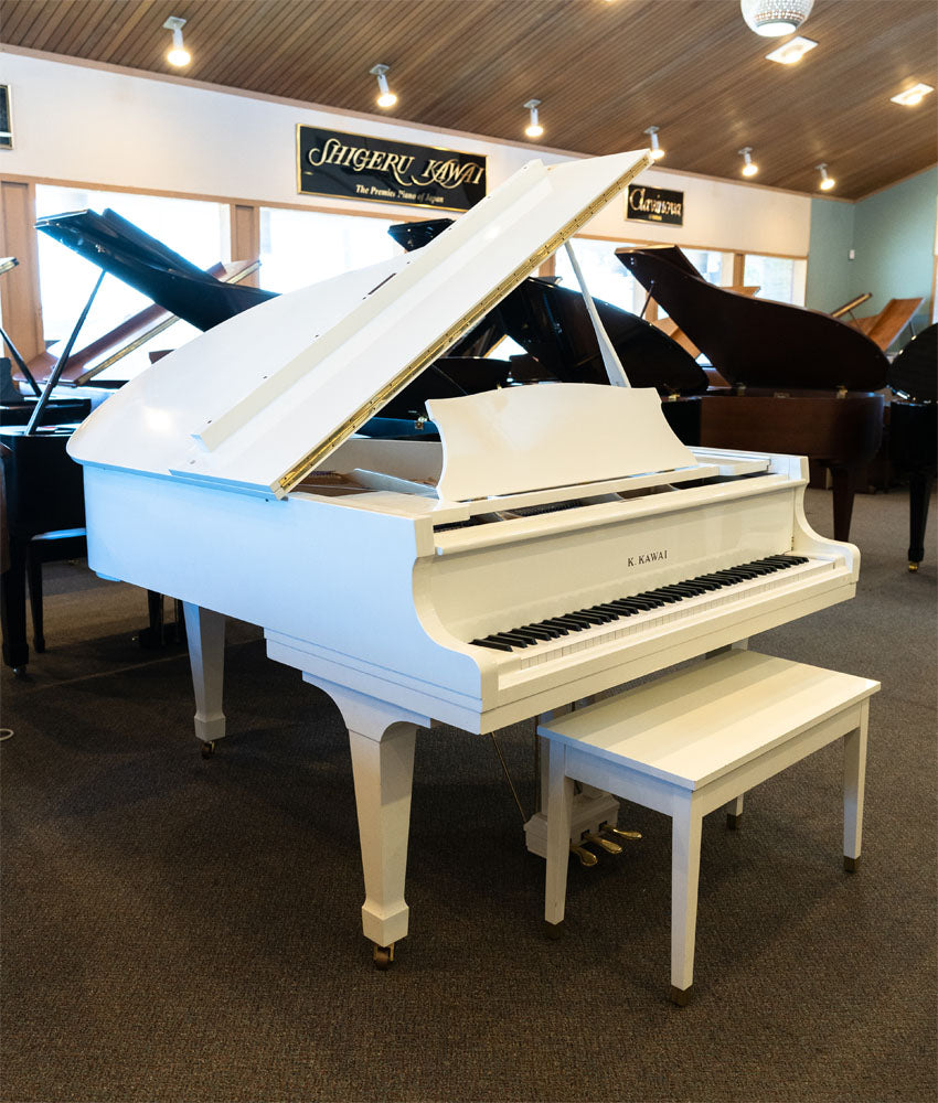 1985 Kawai KG2D Grand Piano | White | SN: 1276464 | Used