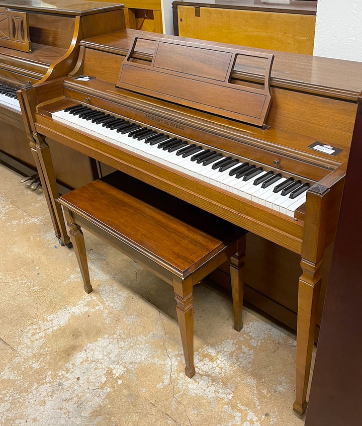 Hobart M. Cable Spinet Piano | Satin Walnut | Used – Alamo Piano