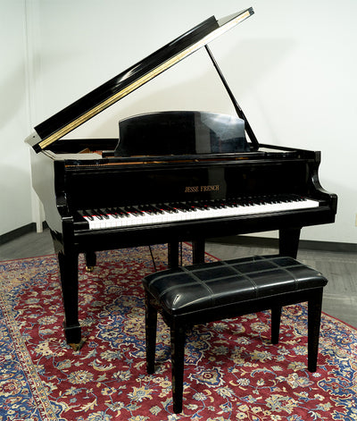 1985 Jesse French G-80A Baby Grand Piano | Polished Ebony | SN: 867058 | Used