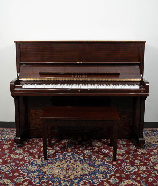 Young Chang 48" U-121 Upright Piano | Polished Mahogany | Used