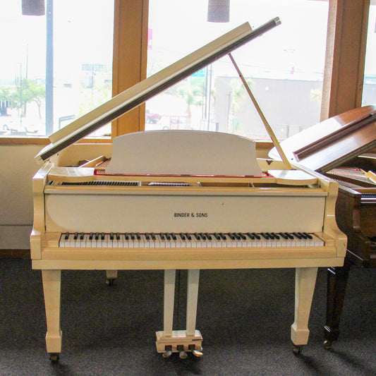 Binder & Sons G-80A 5'1" Ivory Baby Grand Piano | Used