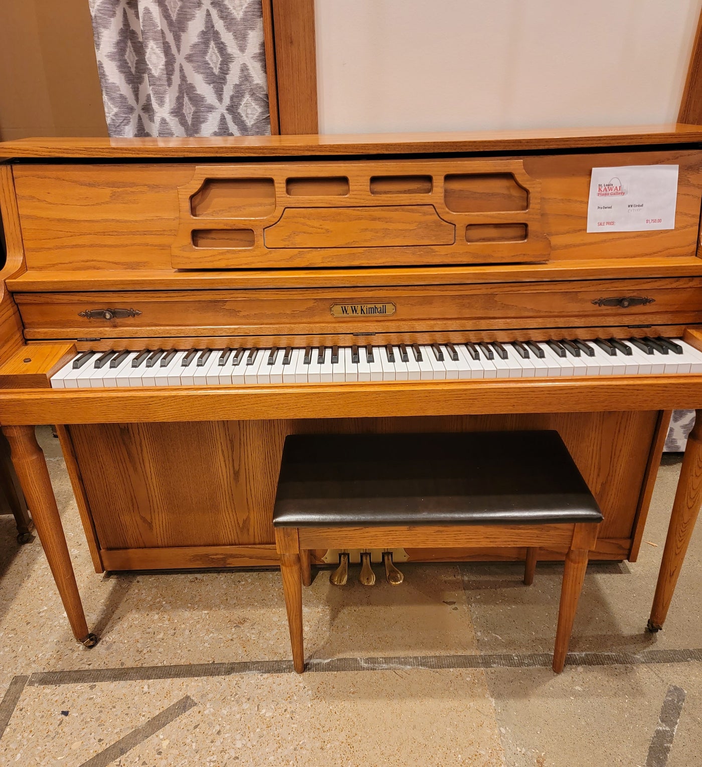 Kimball Upright Piano | Satin Oak | Used