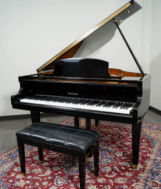 Wurlitzer 4'8" C143 Baby Grand Piano | Polished Ebony | Used