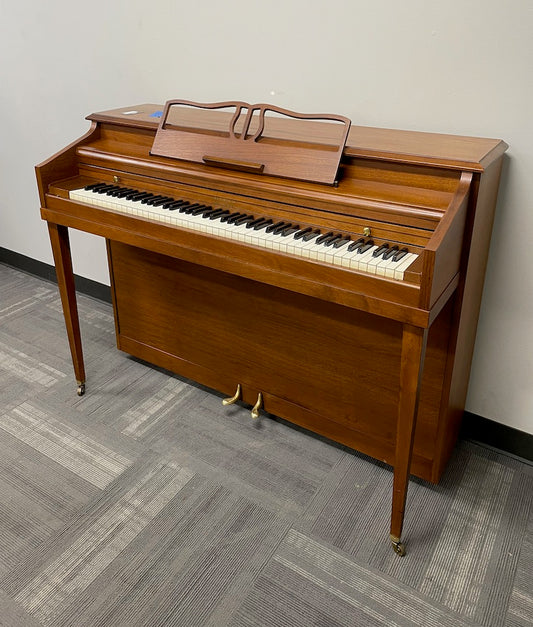 Aldrich by Sherman Clay Console Piano | Satin Oak