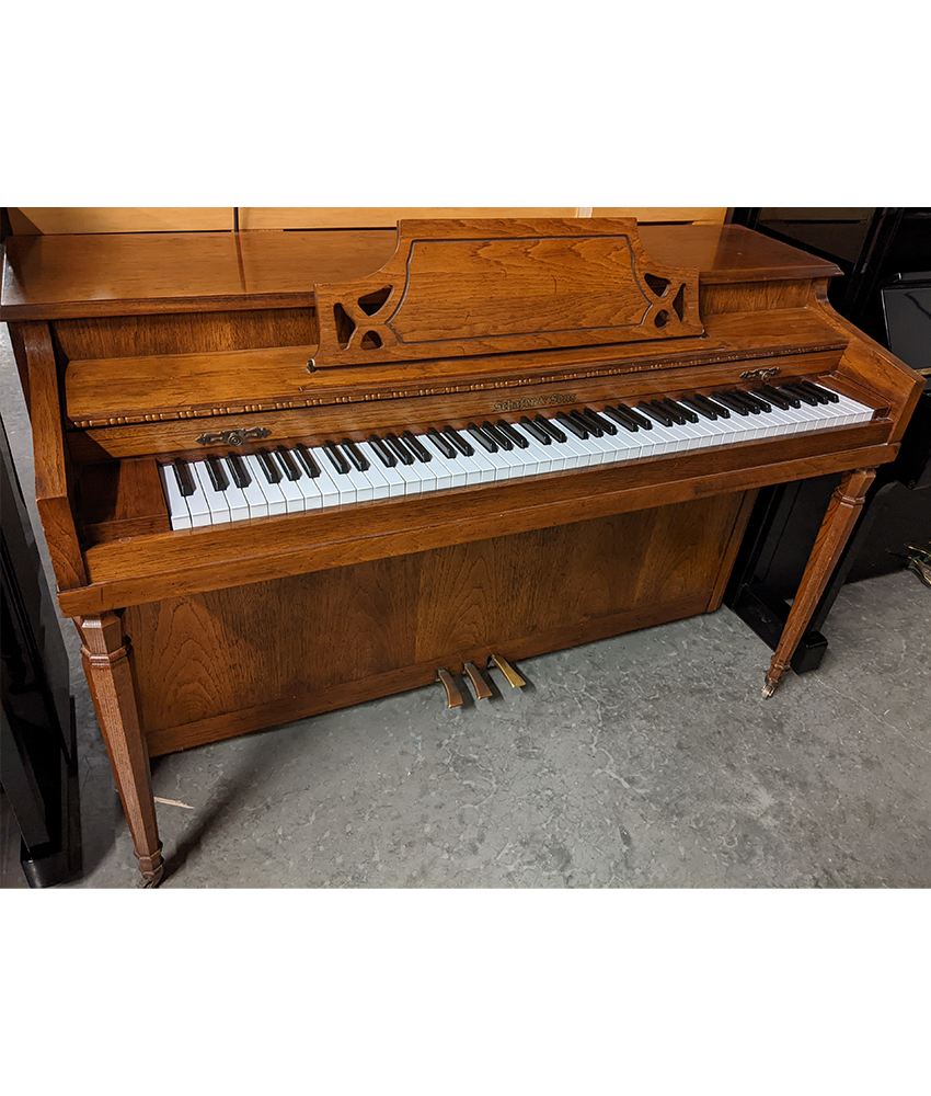 1977 Schafer & Sons 37.5" Model 93 Upright Piano | Satin Walnut | SN: 235224 | Used