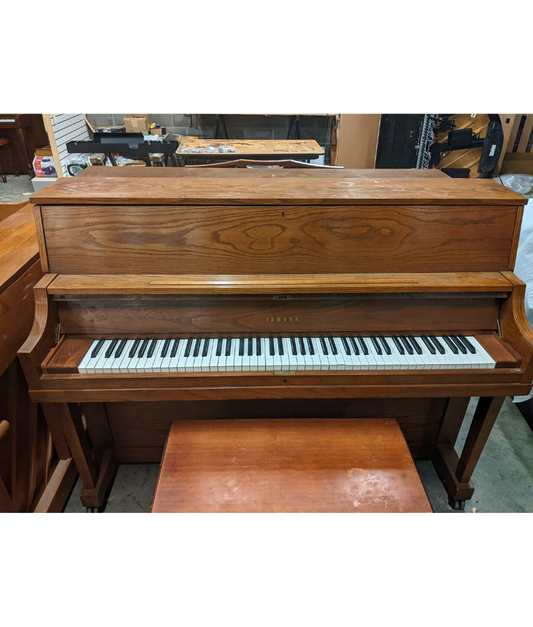 1960 Yamaha 45" P202 Upright Piano | Satin Oak | SN: B126984 | Used