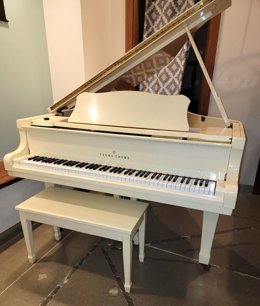 Young Chang 5'2" G157 Grand Piano | Polished White | SN: G814528