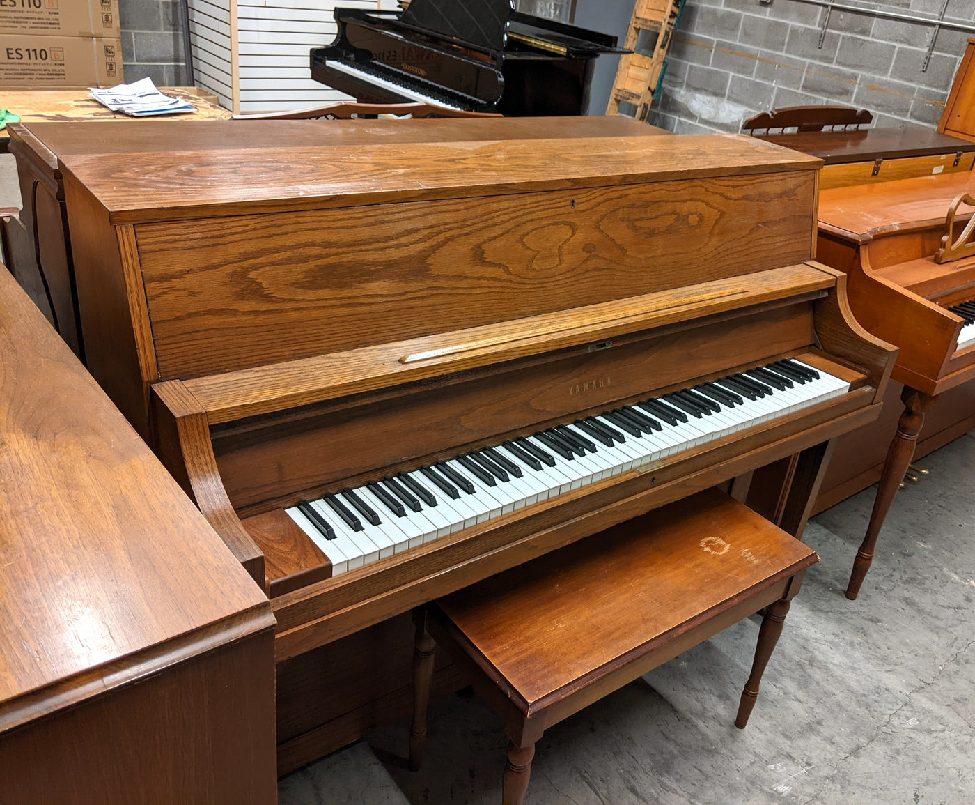 Yamaha 45" P202 Studio Piano | Satin Oak | Used