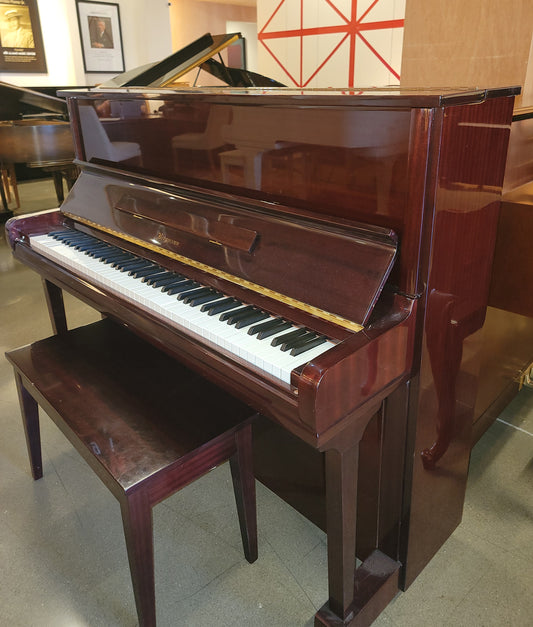 2001 Bergmann 48" E121 Upright Piano | Polished Mahogany | SN: T0005C821 | Used