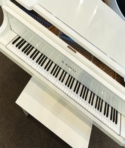 1985 Kawai KG2D Grand Piano | White | SN: 1276464 | Used