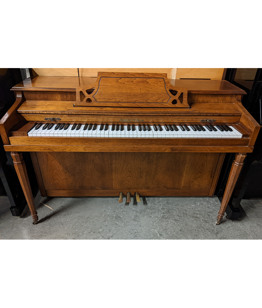1977 Schafer & Sons 37.5" Model 93 Upright Piano | Satin Walnut | SN: 235224 | Used