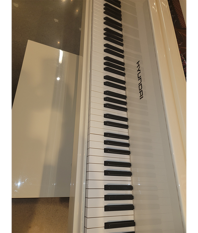1999 Hyundai 5' 1" G80A Player Grand Piano | Polished Ivory | SN: ISBG0314 | Used