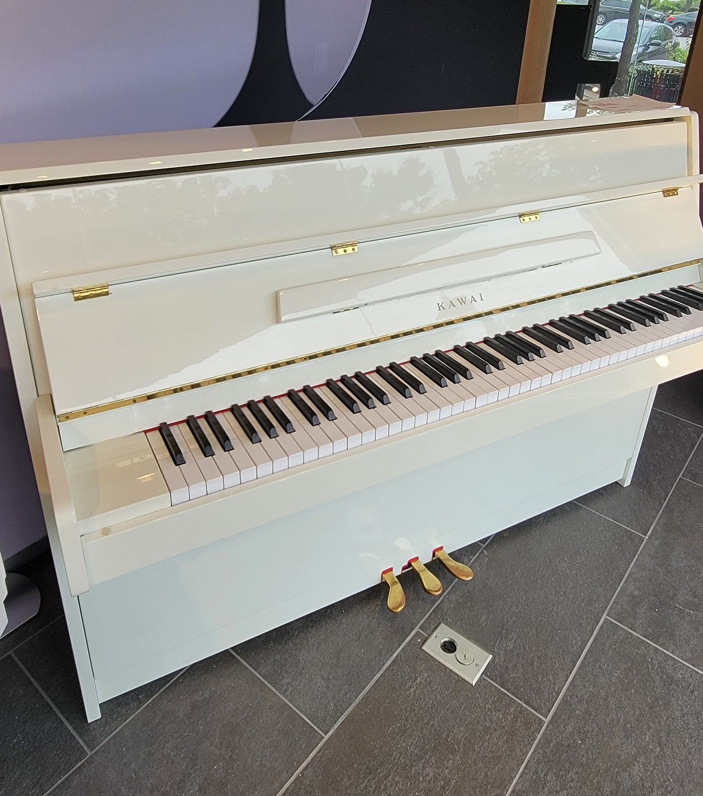 Kawai CX-5 Upright Piano | Polished White | Used