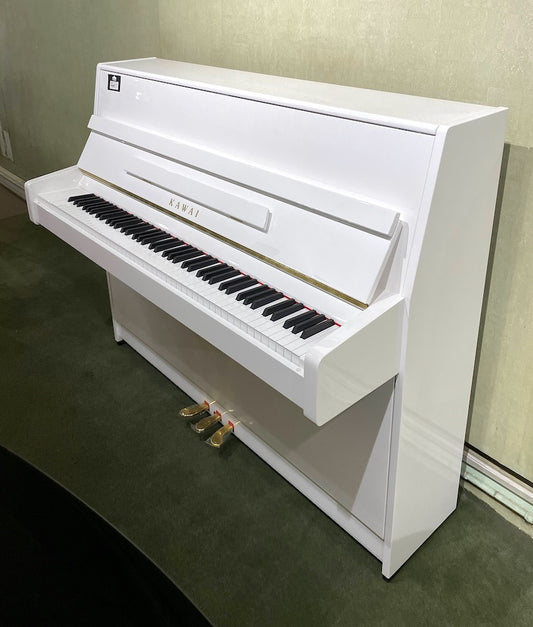 Kawai 43.3 K-15 Continental Upright Piano | Polished Snow White | New