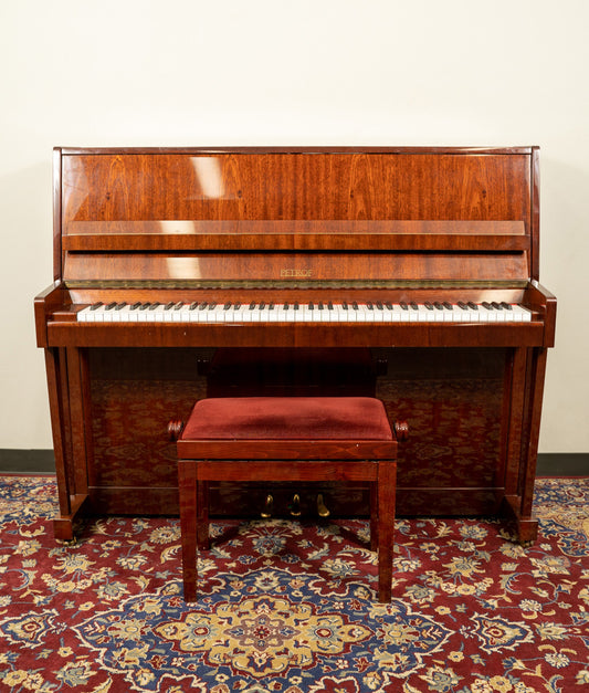 Petrof Upright Piano | Polished Walnut | SN: 543341