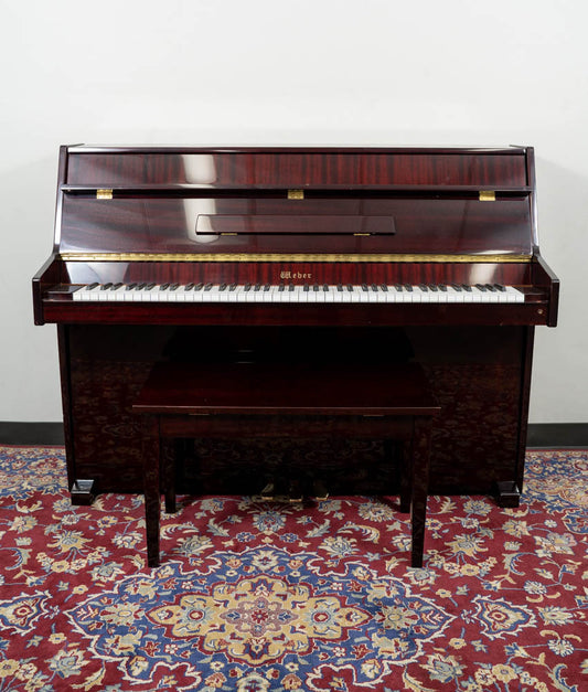 Weber W-4 Upright Piano | Polished Mahogany | SN: 1627680 | Used